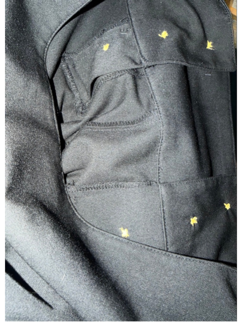 Ralph Lauen Black vintage  sailor botton front slacks. Wide leg. High waisted. - Picture 9 of 14